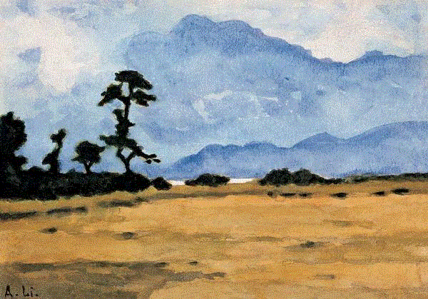 李叔同 明信片上的风景 1905 11x17cm&nbsp;,中国百年水彩精品,水彩,静物,人体,雨后,香港,晨光,西湖,梁文亮,范保文,初春
