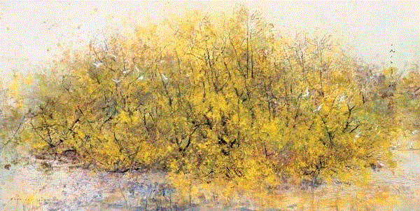 程及 中央公园之春 1967 70x140cm&nbsp;,中国百年水彩精品,水彩,静物,人体,雨后,香港,晨光,西湖,梁文亮,范保文,初春