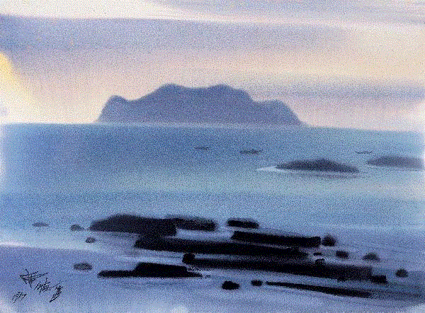 席德进 海景 1977 57x77cm&nbsp;,中国百年水彩精品,水彩,静物,人体,雨后,香港,晨光,西湖,梁文亮,范保文,初春