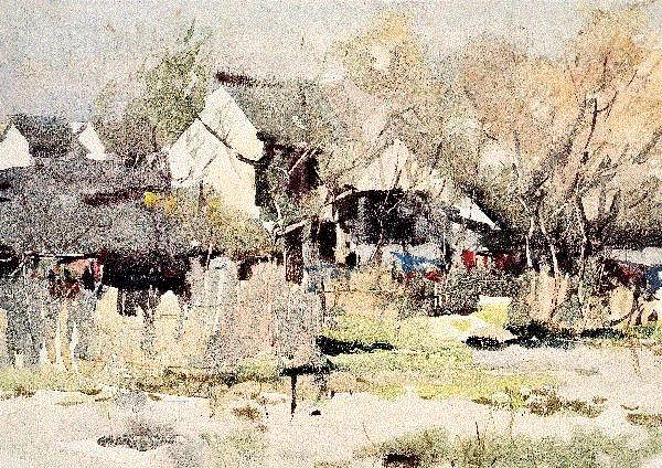 徐坚 初春 1983 26x37cm&nbsp;,中国百年水彩精品,水彩,静物,人体,雨后,香港,晨光,西湖,梁文亮,范保文,初春