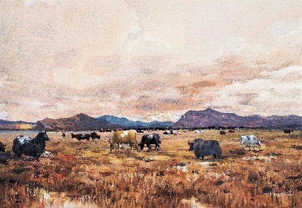 杜泳樵 牧 1983 40x59cm&nbsp;,中国百年水彩精品,水彩,静物,人体,雨后,香港,晨光,西湖,梁文亮,范保文,初春