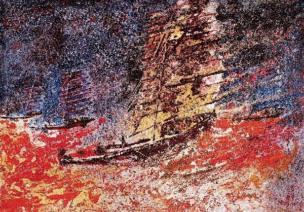 郭德第 竞争 1985 51x72cm,中国百年水彩精品,水彩,静物,人体,雨后,香港,晨光,西湖,梁文亮,范保文,初春