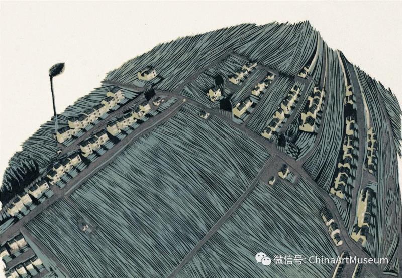 顾紫薇《蒋径村系列1》40×60厘米,【中华艺术宫 | 展览】诗意江南——第十七届海平线绘画雕塑联展今日举行,中华艺术宫,海平线,雕塑,江南,中青年,美术家,木刻,绝版,美术界,品牌