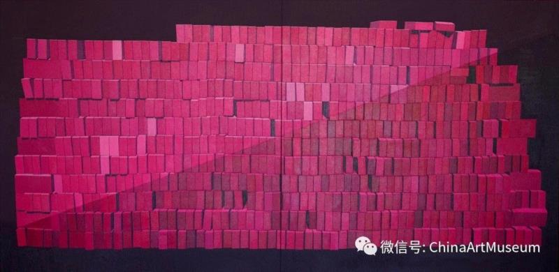 韩玉《城堡》150×300厘米,【中华艺术宫 | 展览】诗意江南——第十七届海平线绘画雕塑联展今日举行,中华艺术宫,海平线,雕塑,江南,中青年,美术家,木刻,绝版,美术界,品牌
