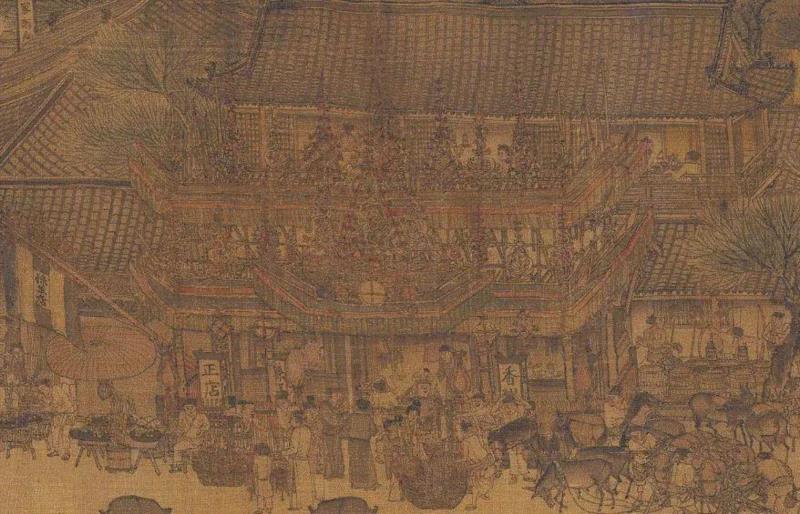 北宋 张择端《清明上河图》（局部）星级酒楼,宋瓷与宋宴,宋宴,宋瓷,酒楼,瓷器,卢冉,饮食,器物,景德镇,阶层,白瓷