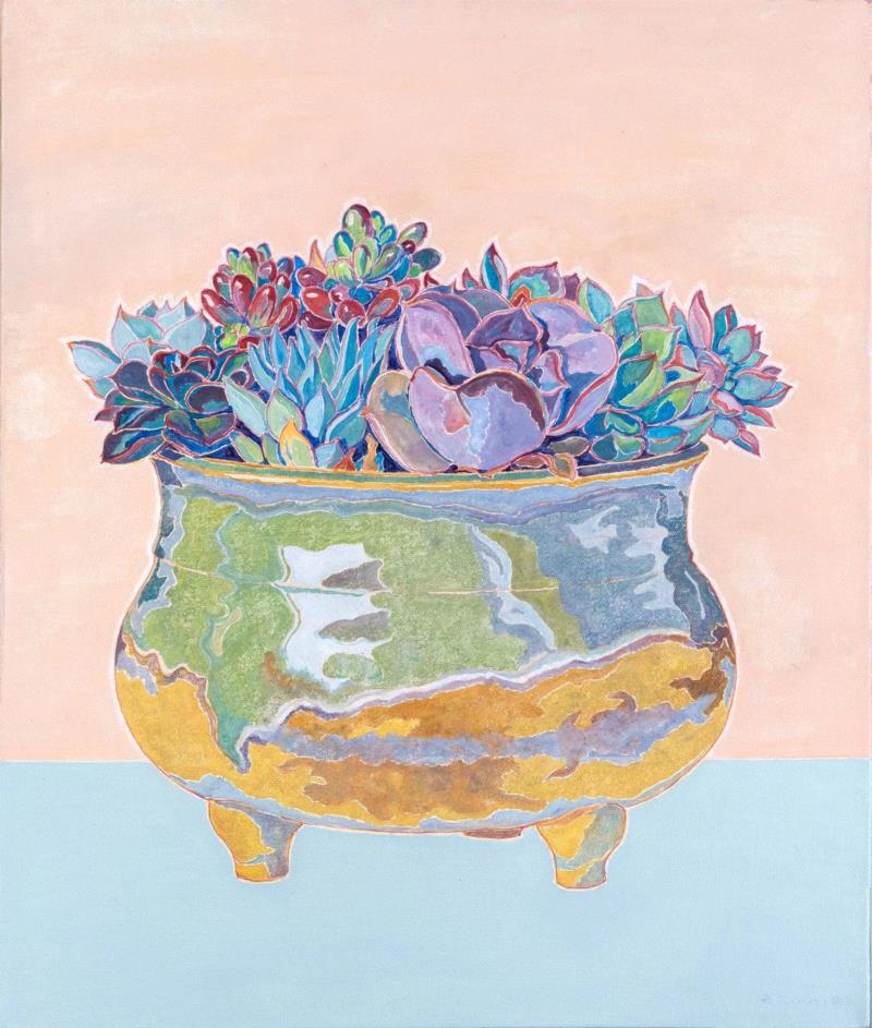 《爱花图之七十》布面油画 65×54cm 2018 王大志.jpg