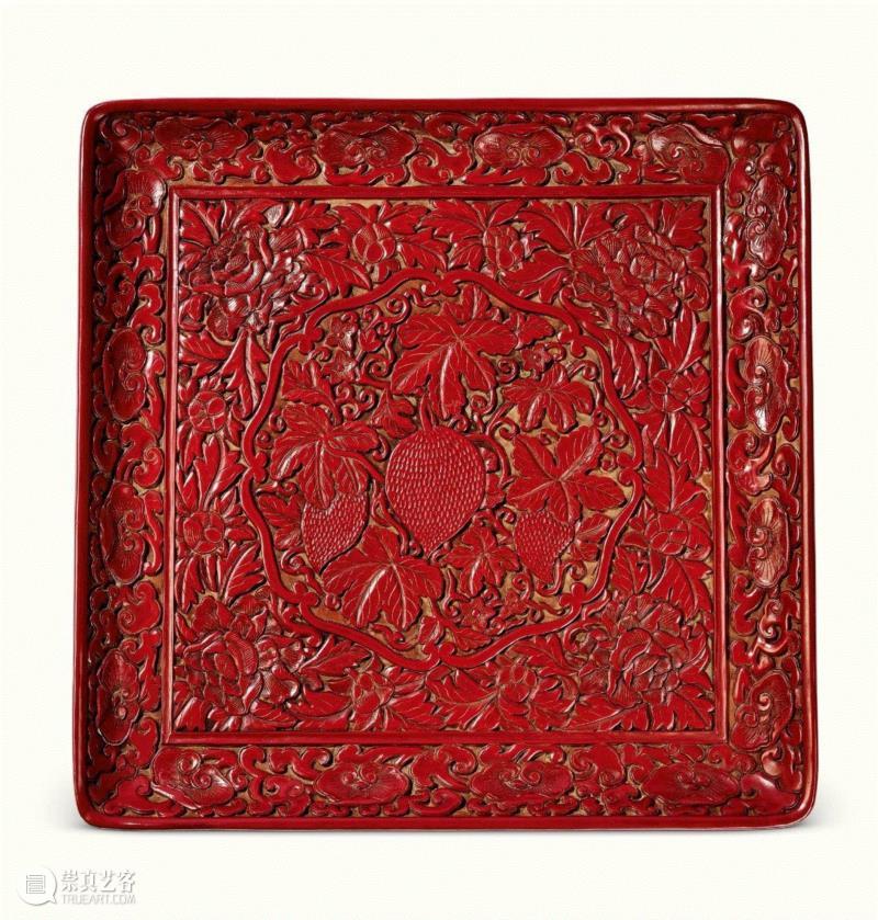 Lot 3100,中贸圣佳2018秋拍 | 剔红—古往今来最奢侈的一抹红,剔红,古往今来,漆器,纹饰,雕漆,乾隆,图案,攒盒,宫廷,清宫