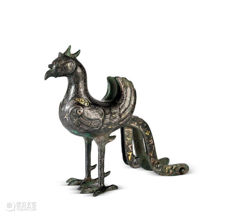 明 铜错金银天鸡尊,中贸圣佳2018秋拍 |「彝癖」— 一览堂前案上的吉金妙色,彝癖,一览堂,吉金妙色,铜器,纹饰,铜炉,铜质,天鸡,工艺,明清