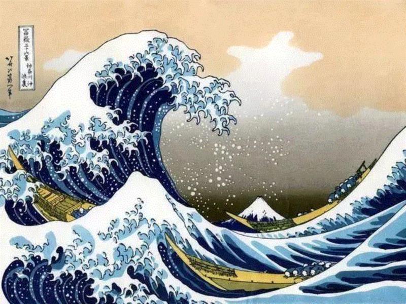 《神奈川冲浪里》，1830年,葛饰北斋：穷毕生之力，画世间万物！,葛饰北斋,毕生,世间,万物,版画,日本,北斋,锦绘,画室,宗理
