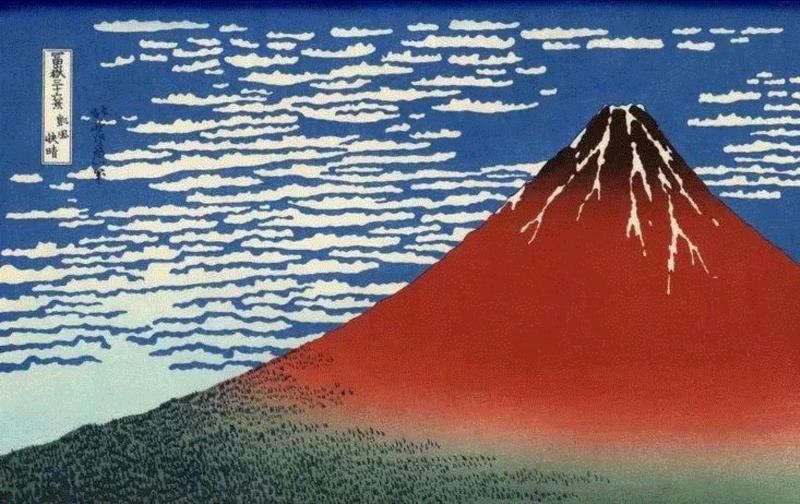 《凯风快晴》之二，选自《富岳三十六景》，约1830-1832年，锦绘,葛饰北斋：穷毕生之力，画世间万物！,葛饰北斋,毕生,世间,万物,版画,日本,北斋,锦绘,画室,宗理