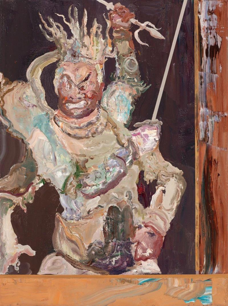 王源远 山神2 2018 布面油画 80×60cm,图集 | 王源远：长生殿,王源远,长生殿,图集,油画,王源,木屋,绘画,假山,山门,波斯