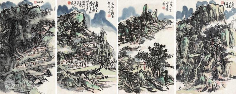 【保利秋拍】笔墨纪游临天下，江山壮阔汇笔端——黄宾虹《纪游山水》四屏,黄宾虹,笔墨,保利,纪游,天下,江山,笔端,纪游山水,电话,总经理