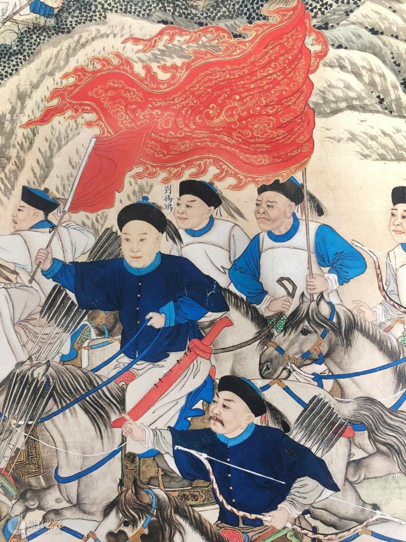 LOT 3040清同治《平定太平天国陆战图》局部,中贸圣佳2018秋拍 | 看晚清纪实绘画战图大画记,晚清纪实绘画战图大画记,太平天国,宫廷,清军,太平军,战役,总兵,紫光阁,图画,湘军