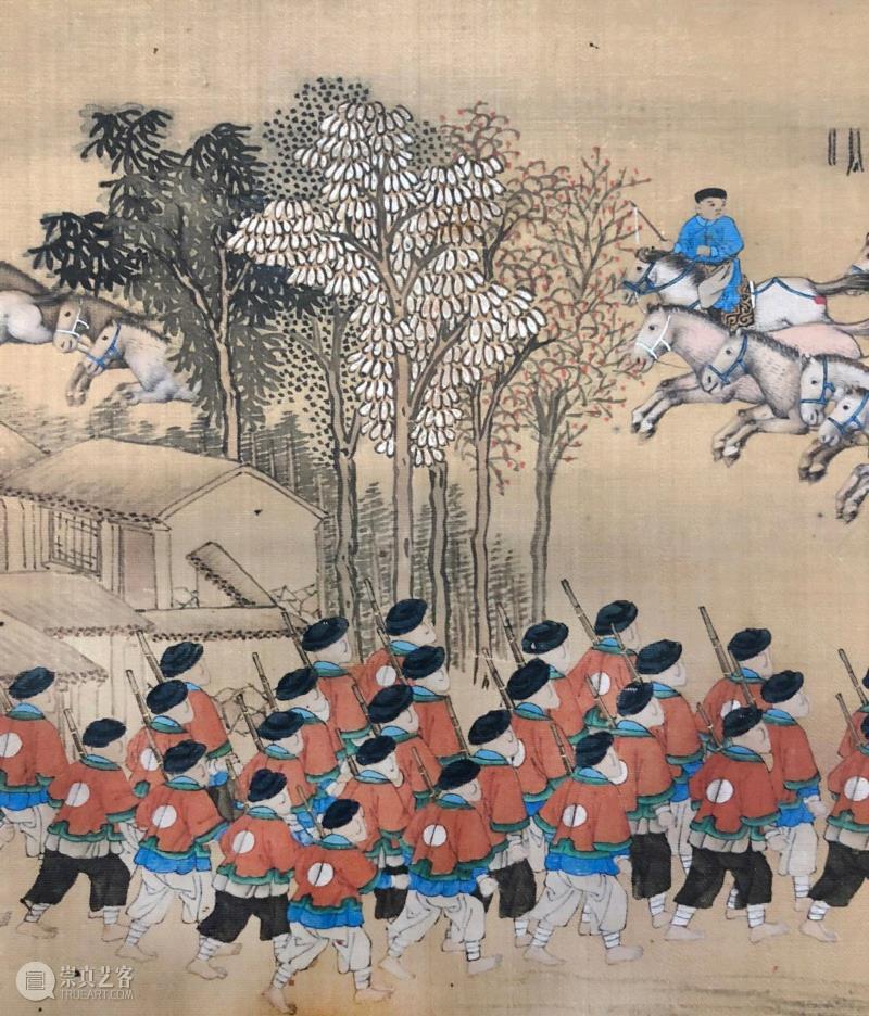 LOT&nbsp;3041清光绪《平定太平天国战役图》局部,中贸圣佳2018秋拍 | 看晚清纪实绘画战图大画记,晚清纪实绘画战图大画记,太平天国,宫廷,清军,太平军,战役,总兵,紫光阁,图画,湘军