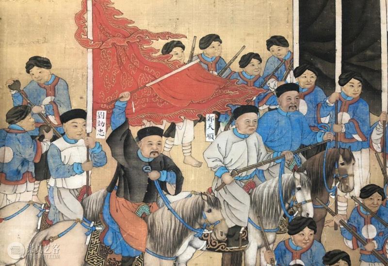 LOT&nbsp;3041清光绪《平定太平天国战役图》局部,中贸圣佳2018秋拍 | 看晚清纪实绘画战图大画记,晚清纪实绘画战图大画记,太平天国,宫廷,清军,太平军,战役,总兵,紫光阁,图画,湘军