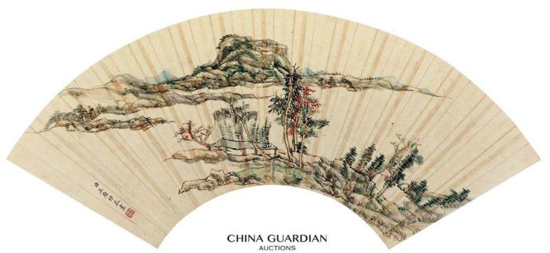 【嘉德秋拍】王原祁山水扇面十二帧,王原祁,扇面,嘉德,王时敏,黄公望,大观,书画,水墨,秦梦九,程瑶笙