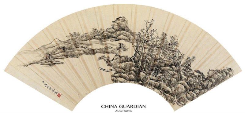 【嘉德秋拍】王原祁山水扇面十二帧,王原祁,扇面,嘉德,王时敏,黄公望,大观,书画,水墨,秦梦九,程瑶笙