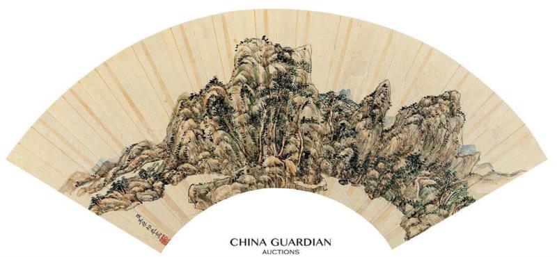 【嘉德秋拍】王原祁山水扇面十二帧,王原祁,扇面,嘉德,王时敏,黄公望,大观,书画,水墨,秦梦九,程瑶笙