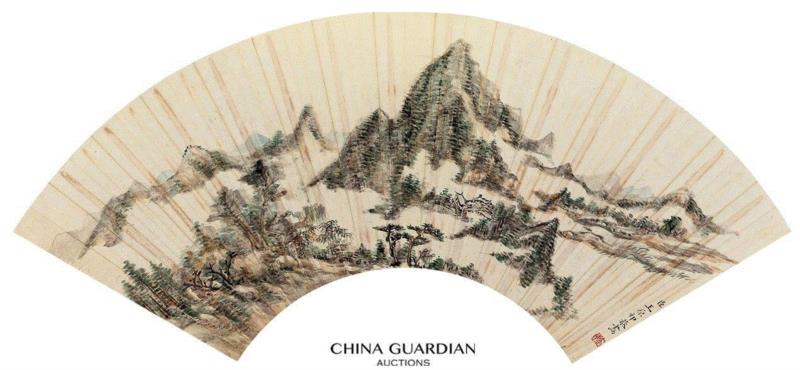 【嘉德秋拍】王原祁山水扇面十二帧,王原祁,扇面,嘉德,王时敏,黄公望,大观,书画,水墨,秦梦九,程瑶笙
