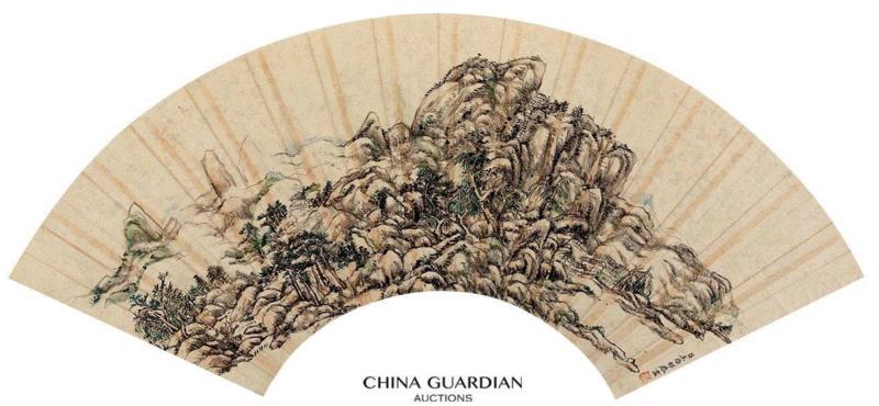 【嘉德秋拍】王原祁山水扇面十二帧,王原祁,扇面,嘉德,王时敏,黄公望,大观,书画,水墨,秦梦九,程瑶笙