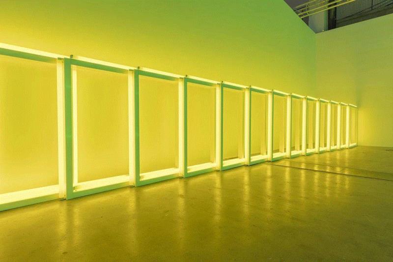 光之栅栏 | 丹·弗莱文（Dan Flavin）| 作品、空间、观众三者的对话,弗莱文,栅栏,光之,Flavin,绿色,卓纳,灯管,杜尚,Stephen,荧光灯管