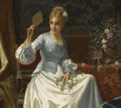 画中女子为什么都喜欢照镜子？,画中,镜子,鹦鹉,杨贵妃,绘画,清宫,小编,毕加索,女孩,雪衣娘