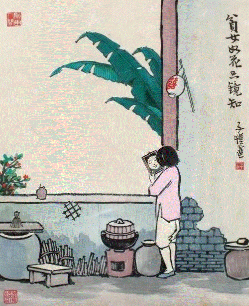 画中女子为什么都喜欢照镜子？,画中,镜子,鹦鹉,杨贵妃,绘画,清宫,小编,毕加索,女孩,雪衣娘