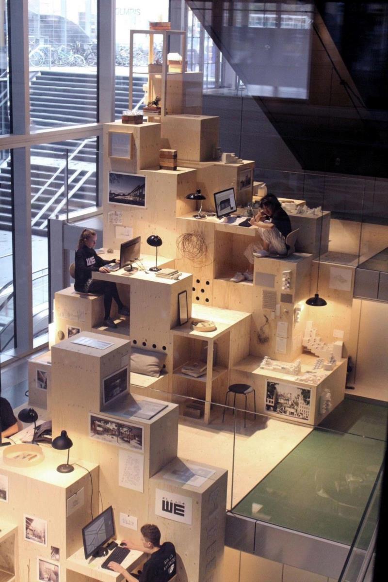 图片来自 WE Architecture,最适合建筑师工作的办公空间，在OMA丹麦建筑中心总部展出,建筑,丹麦,建筑师,OMA,总部,BLOX,Architecture,办公室,样板间,楼梯