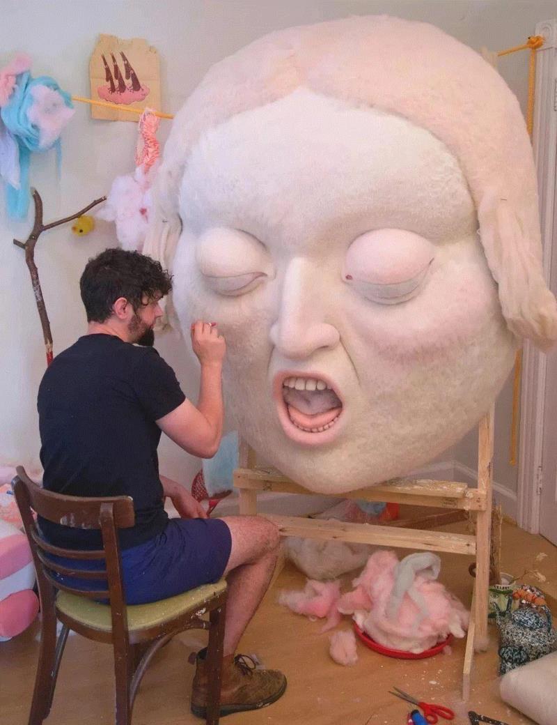 工艺丨最爱薅羊毛的艺术家,工艺,薅羊毛,Paolo,木雕,Toro,毛毡,保罗,德尔,托罗,美国宾夕法尼亚州