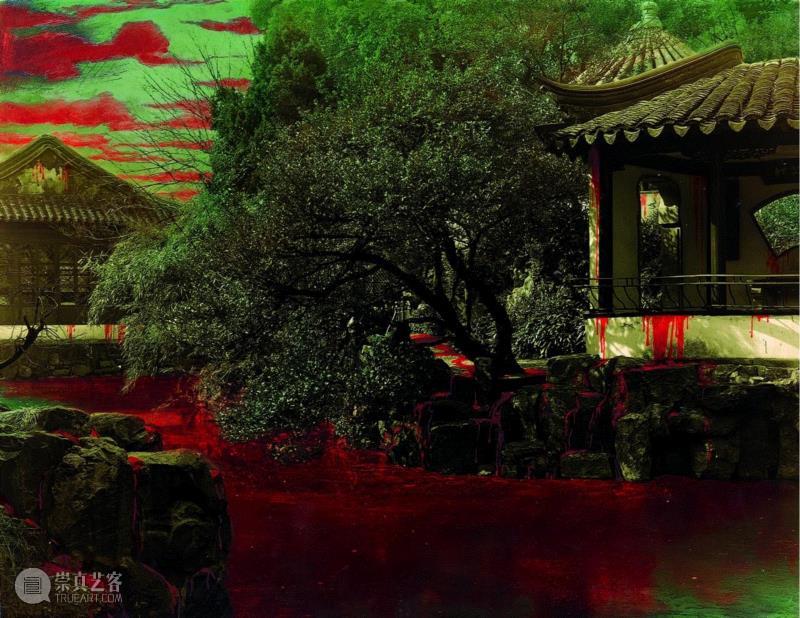 ▲《中国风景(苏州拙政园)》,摄影染色,1998年,PowerLong 看 | 艺术史:40×40——参展艺术家洪磊,洪磊,Power,政治,艺术史,紫禁城,留园,Long,摄影,之中,苏州拙政园