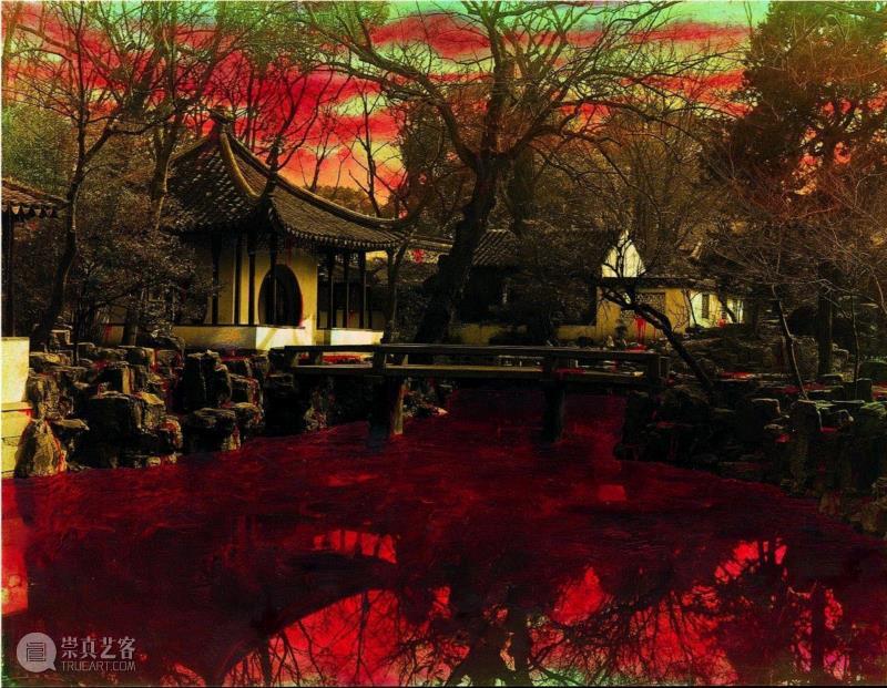 ▲《中国风景(苏州拙政园)》,摄影染色,1998年,PowerLong 看 | 艺术史:40×40——参展艺术家洪磊,洪磊,Power,政治,艺术史,紫禁城,留园,Long,摄影,之中,苏州拙政园