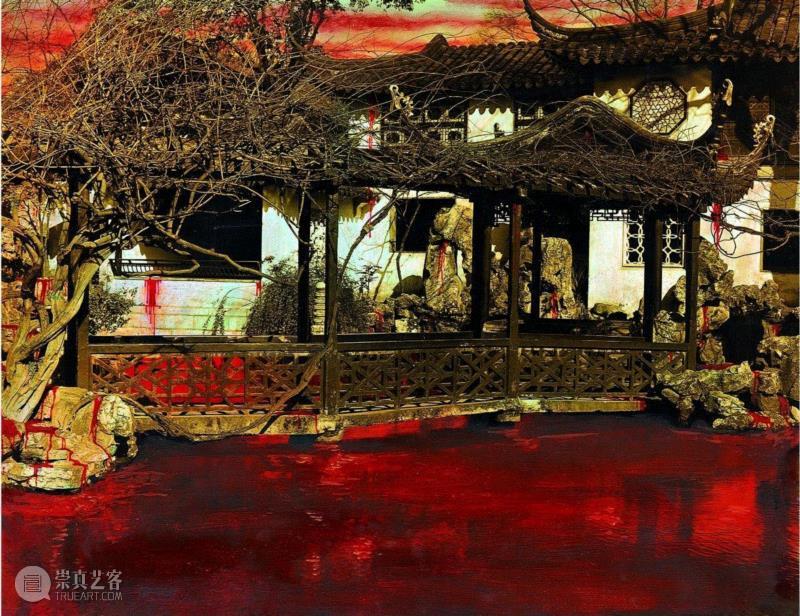 ▲《中国风景(苏州拙政园)》,摄影染色,1998年,PowerLong 看 | 艺术史:40×40——参展艺术家洪磊,洪磊,Power,政治,艺术史,紫禁城,留园,Long,摄影,之中,苏州拙政园