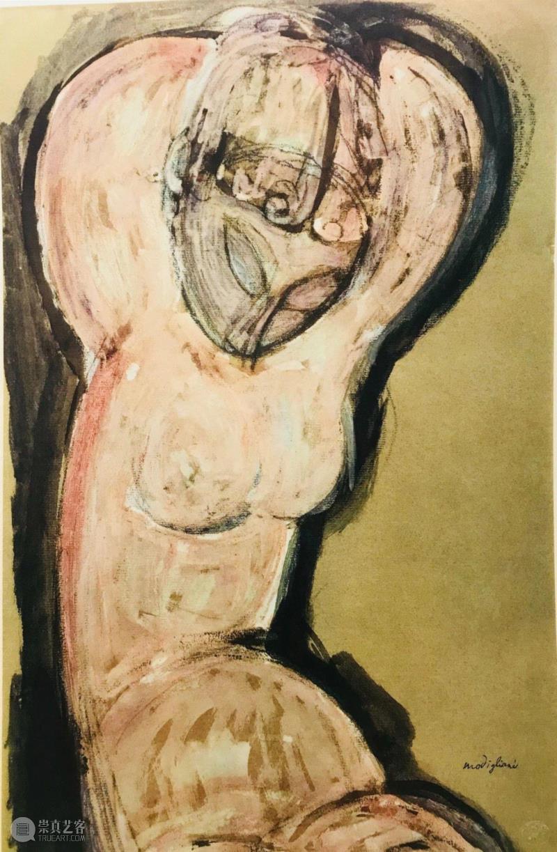 Cariatide丨 490 * 320 mm,20世纪的遗梦里，他既是才华横溢的风流子弟，亦是失魂落魄的吟游诗人,遗梦,子弟,诗人,莫迪里阿尼,人物,女性,一部分,巴黎,犹太人,法国