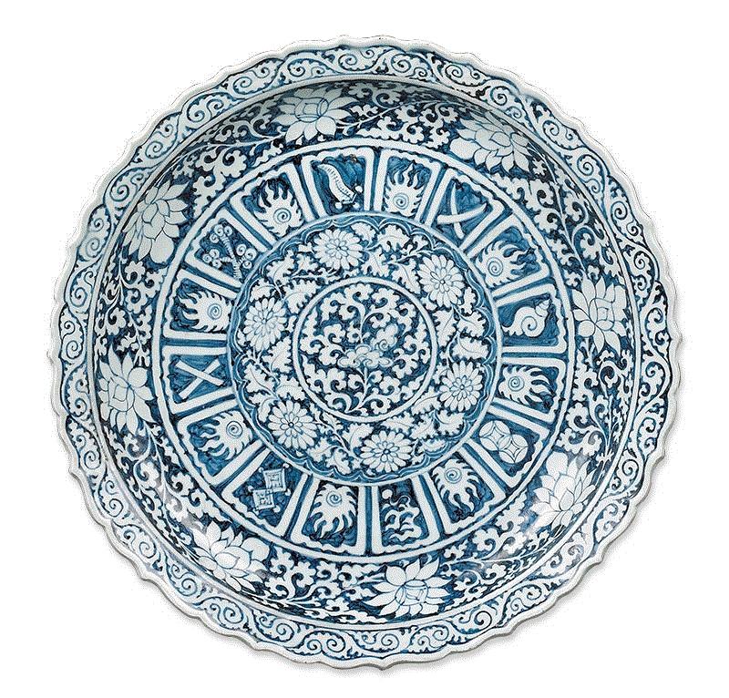 【艺文飨宴】元代青花与其他技法应用,飨宴,艺文,元代,青花,白花,瓷器,钴料,大盘,蓝地,纹饰