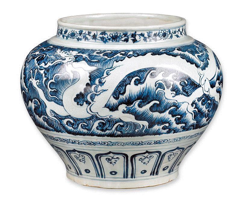 【艺文飨宴】元代青花与其他技法应用,飨宴,艺文,元代,青花,白花,瓷器,钴料,大盘,蓝地,纹饰