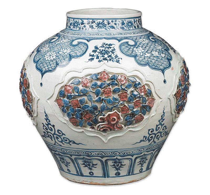 【艺文飨宴】元代青花与其他技法应用,飨宴,艺文,元代,青花,白花,瓷器,钴料,大盘,蓝地,纹饰