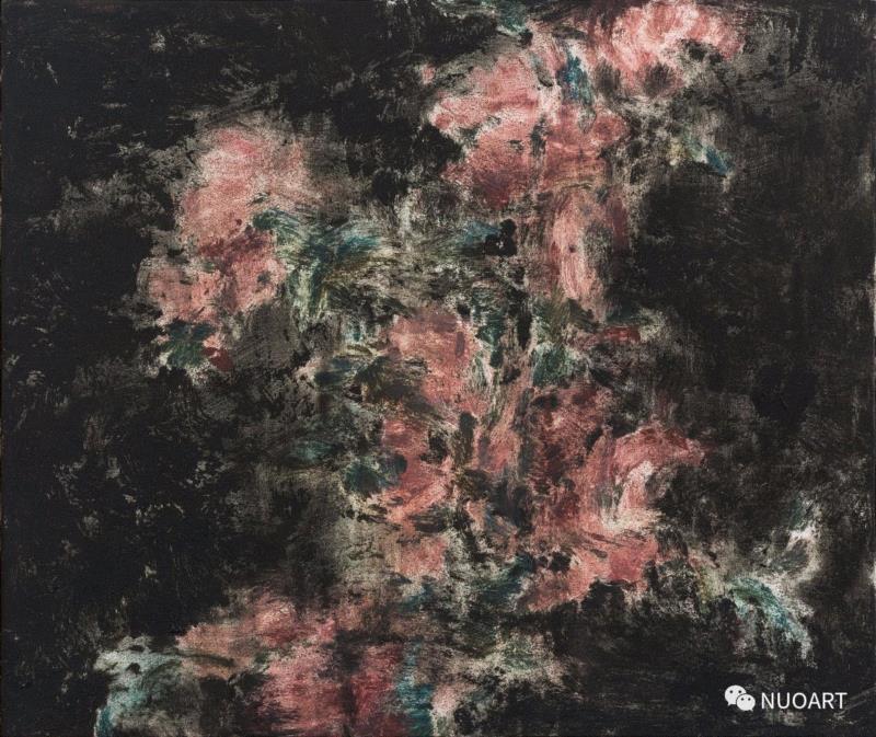 昼锦堂 / 56x47cm / 布面油画 / 2018,王亚彬 | NUOART画廊即将举办“花與石”王亚彬个展,王亚彬,NUOART,花與石,花石,花草,NUO,油画,树木,景物,Stones