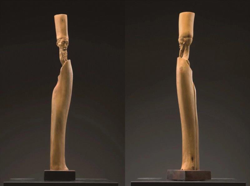 田世信《陶渊明》9x9x60cm 黄杨木 2015年,Daily Art｜田世信雕塑作品中的历史人物（上）,雕塑,人物,Art｜田世信,田世信,王阳明,王勃,朱耷,陶渊明,李商隐,才子