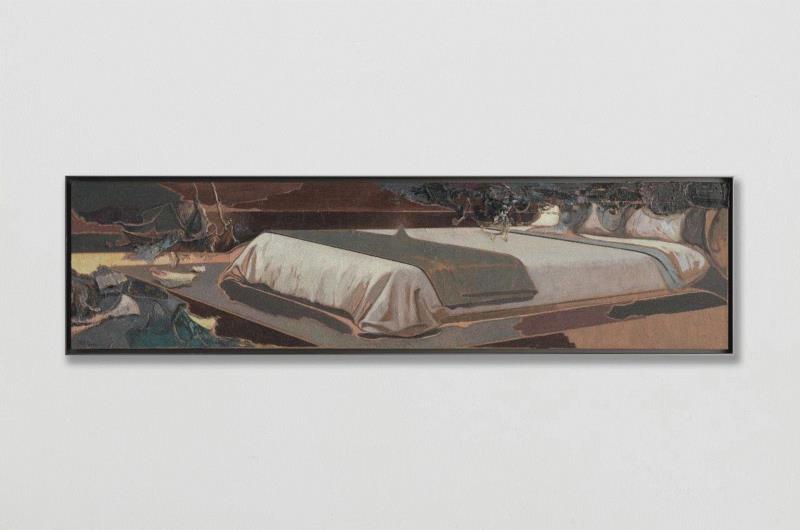 李昌龙 重启 2018 布面油画 30×120cm,蜂巢评论 | 离岸：李昌龙绘画的转向,李昌龙,绘画,蜂巢,油画,深圳,政治,此前,边界,功能性,柯布西耶