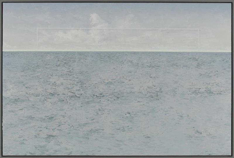 李昌龙 彼岸 2015 布面油画 100×150cm,蜂巢评论 | 离岸：李昌龙绘画的转向,李昌龙,绘画,蜂巢,油画,深圳,政治,此前,边界,功能性,柯布西耶