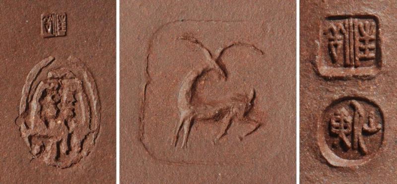 《汪寅仙制信手拈来款竹节蝉钮壶》印款,【嘉德秋拍】嘉德紫砂十年砥砺!(2008-2018)——《松涛园旧藏宜兴紫砂》,嘉德,松涛园旧藏宜兴紫砂,紫砂,出版社,陈忠成,浩东有限公司,松涛园,顾景舟,方圆,台湾盈记唐人工艺出版社