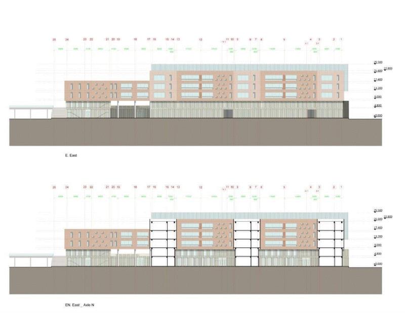 教学区南立面图,天津市第四中学新校区，四策略设计‘教育综合体’校园 / TAUPD天津规划院+RSAA