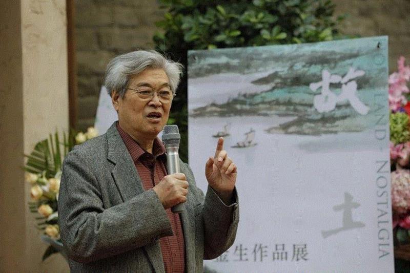 嘉宾致辞:&nbsp;杨力舟先生,［故土·乡愁］章金生作品展在艺术粮仓隆重开幕 | 亚洲艺术·现场,章金生,粮仓,故土,乡愁,亚洲,女士,杨力舟,富春山居图,October,中国美术馆