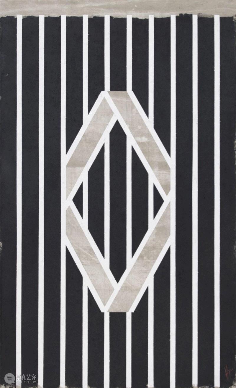 ▲《空间-禅 1234567890》，布面油画，255×154cm、十个一组，2018年,PowerLong 看 | 艺术史：40×40——参展艺术家黄锐,黄锐,Power,Long,艺术史,星星,油画,蓝色,美展,严力,马德升