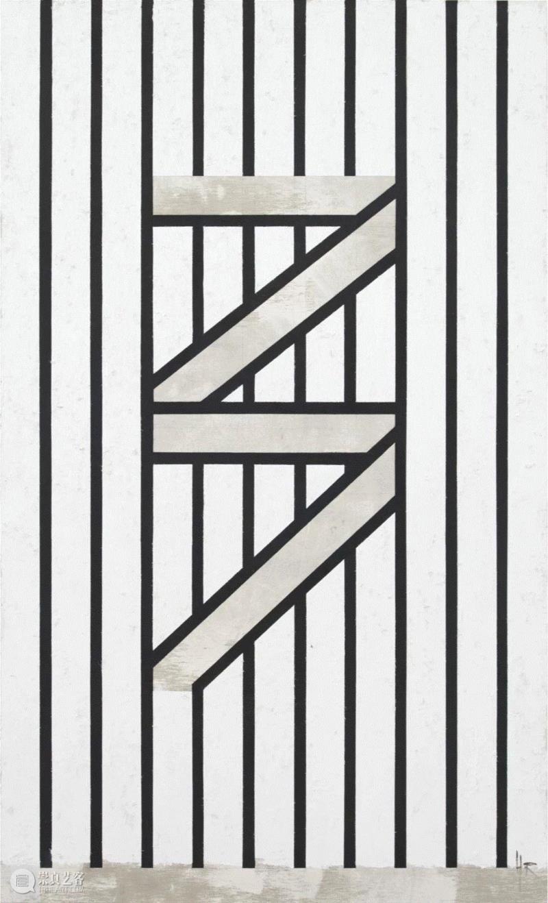 ▲《空间-禅 1234567890》，布面油画，255×154cm、十个一组，2018年,PowerLong 看 | 艺术史：40×40——参展艺术家黄锐,黄锐,Power,Long,艺术史,星星,油画,蓝色,美展,严力,马德升