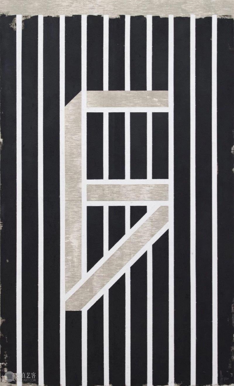 ▲《空间-禅 1234567890》，布面油画，255×154cm、十个一组，2018年,PowerLong 看 | 艺术史：40×40——参展艺术家黄锐,黄锐,Power,Long,艺术史,星星,油画,蓝色,美展,严力,马德升
