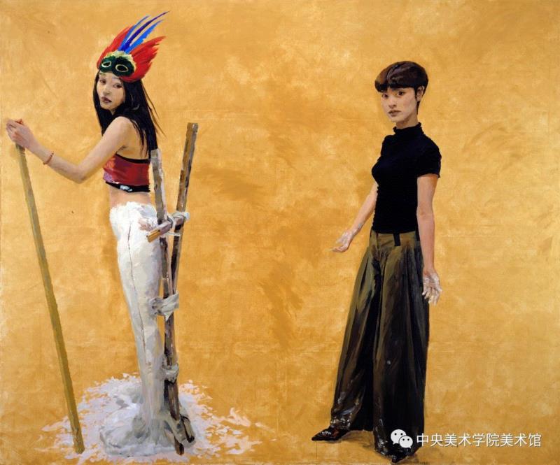 我们俩 喻红和赵波1 250×300cm 布面丙稀 2007,“师严道尊——中央美术学院油画系第三工作室教学研究展”即将开幕 | CAFAM展览预告,中央美术学院油画系第三工作室,研究展,CAFAM,预告,油画,中央美术学院美术馆,工作室,董希文,詹建俊,谢东明
