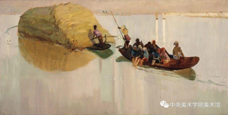 收获歌 袁运生 110×209cm 布面油画 指导教师：董希文 1959 中央美术学院美术馆藏,“师严道尊——中央美术学院油画系第三工作室教学研究展”即将开幕 | CAFAM展览预告,中央美术学院油画系第三工作室,研究展,CAFAM,预告,油画,中央美术学院美术馆,工作室,董希文,詹建俊,谢东明