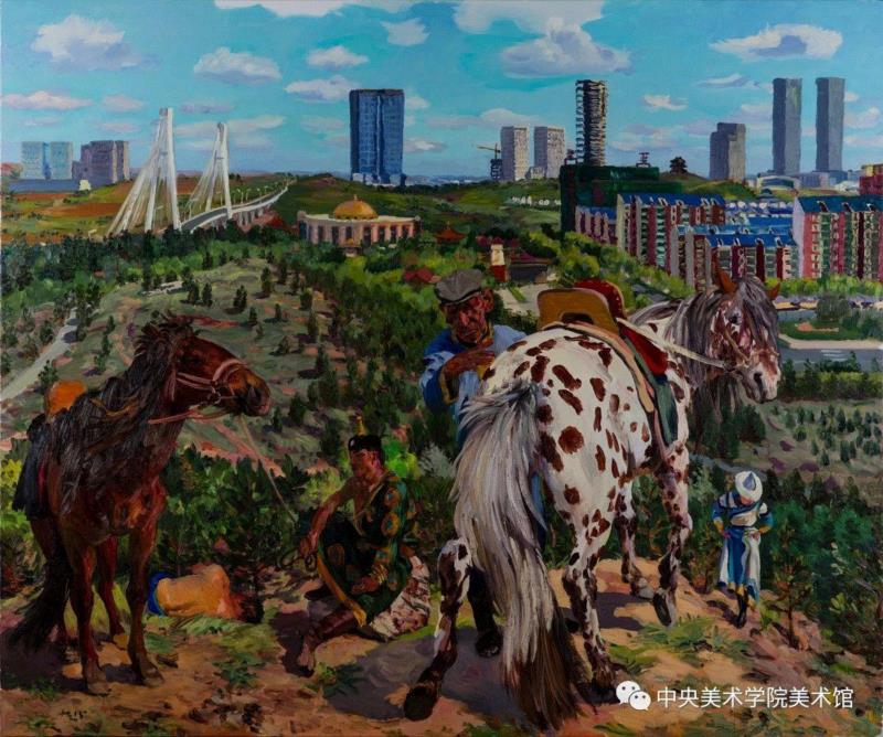 空城计 2 刘小东 250×300cm 布面油画 2015,“师严道尊——中央美术学院油画系第三工作室教学研究展”即将开幕 | CAFAM展览预告,中央美术学院油画系第三工作室,研究展,CAFAM,预告,油画,中央美术学院美术馆,工作室,董希文,詹建俊,谢东明