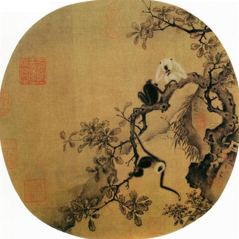 《猿猴摘果图》,100首宋词，100幅宋画，简直绝配,宋词,苏轼,辛弃疾,李清照,鹧鸪天,马远,卜算子,欧阳修,陆游,柳永